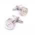 boutons de manchette balle de cartouche argent