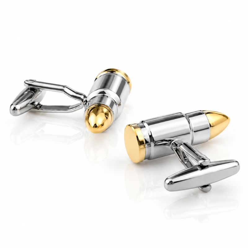 Bouton de manchette cartouche en forme de balle pour chemise homme