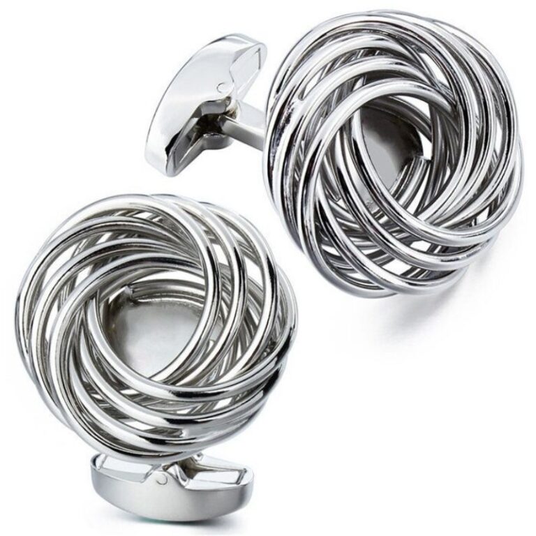 Boutons De Manchette Anciens En Argent - Style Brésilien - Vintage