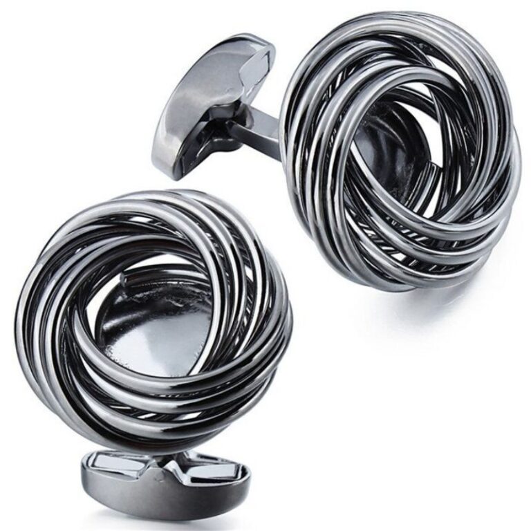 Boutons De Manchette Anciens En Argent - Style Brésilien - Occasion - Accessoire élégant Vintage