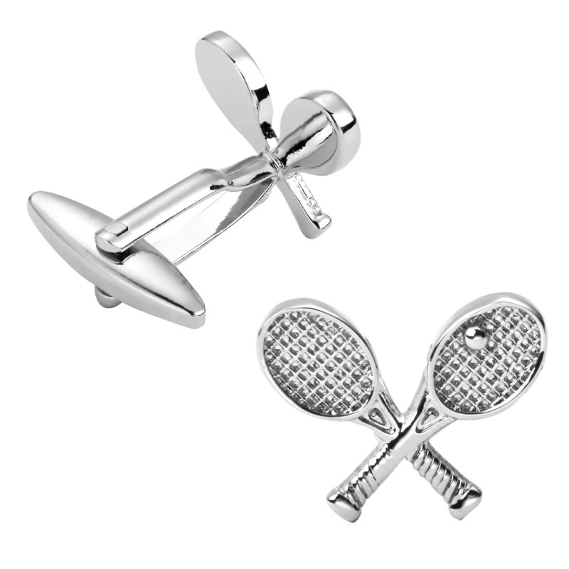 bouton de manchette tennis raquette