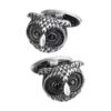 Boutons de manchette hibou argenté