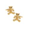 Bouton de manchette femme ours doré Hokkaido – design élégant