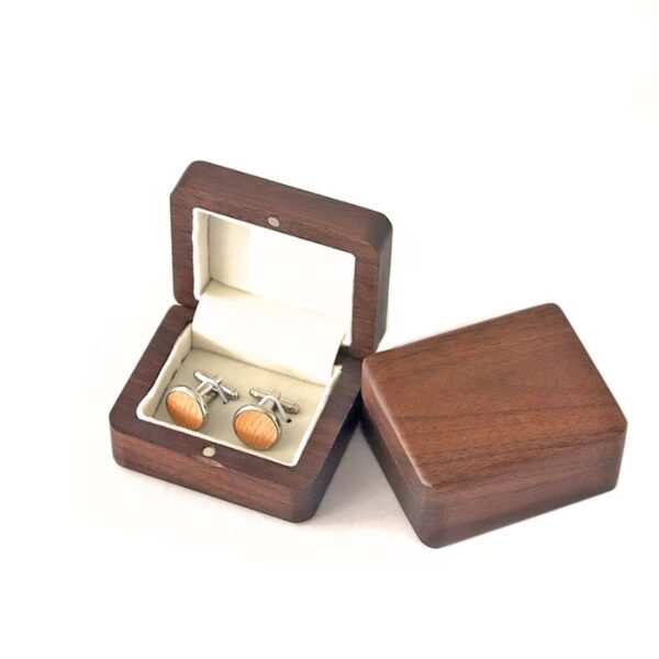 Boite en bois pour boutons de manchette