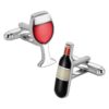 Boutons de manchette originaux verre de vin