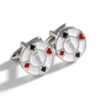 Paire de boutons de manchette design jeton de casino